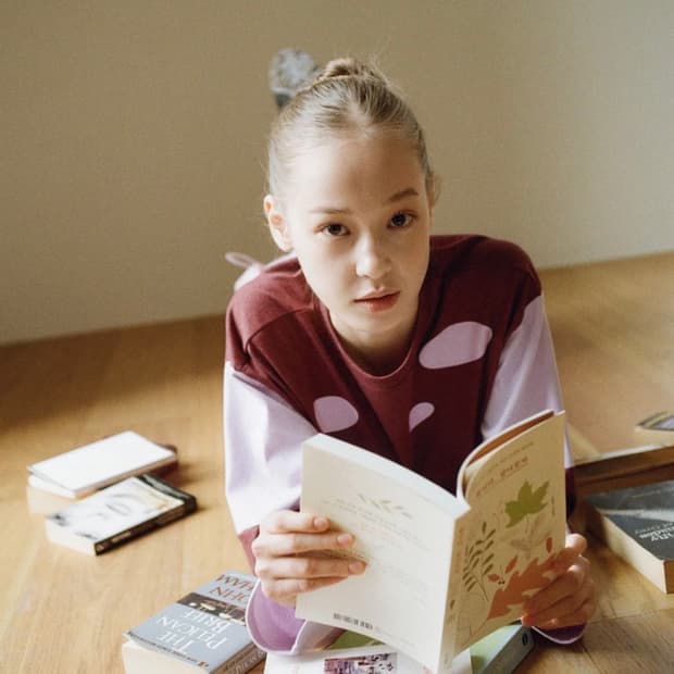 페스토 도트 블럭 티셔츠 (wine)