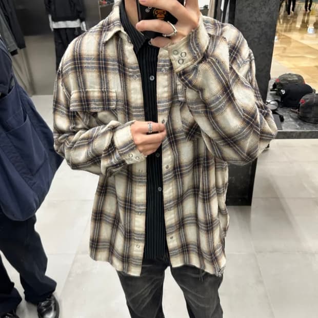 DESTROYED CHECK SHIRTS