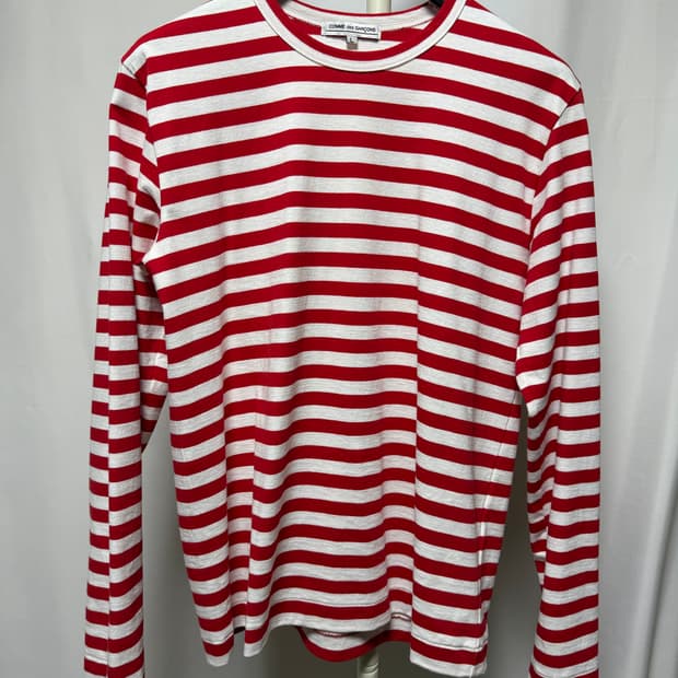 꼼데가르송 스트라이프 롱슬리브