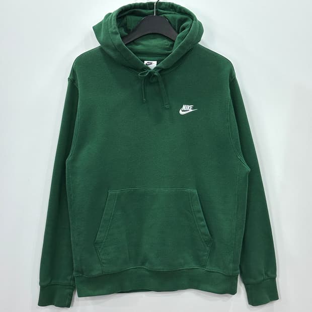 나이키 로고 후드 그린 L