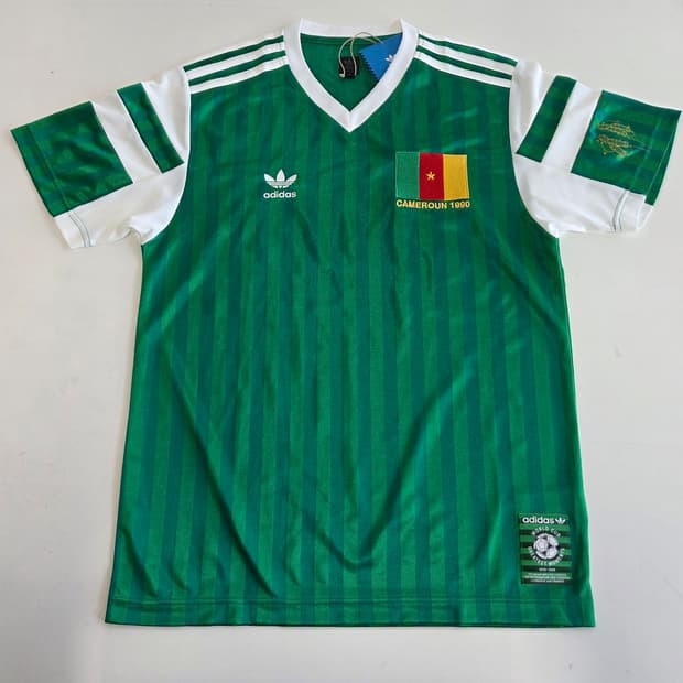 아디다스 카메룬 저지 1990 월드컵 그린 S