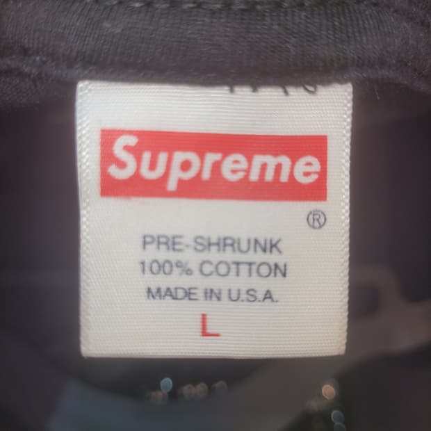 스프림 스와로브스키 박스로고 티셔츠 블랙