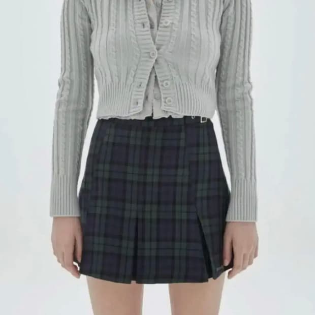 스푸닝(현 글로니) pin strip skirt 스트라이프 스커트