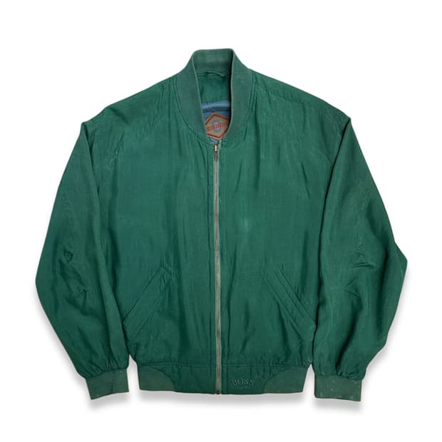 80s Hugo Boss 실크 봄버 자켓 48