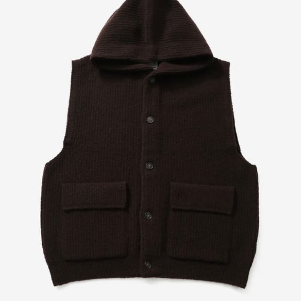 홀리선 아콘 후디 니트 베스트 브라운 M 사이즈