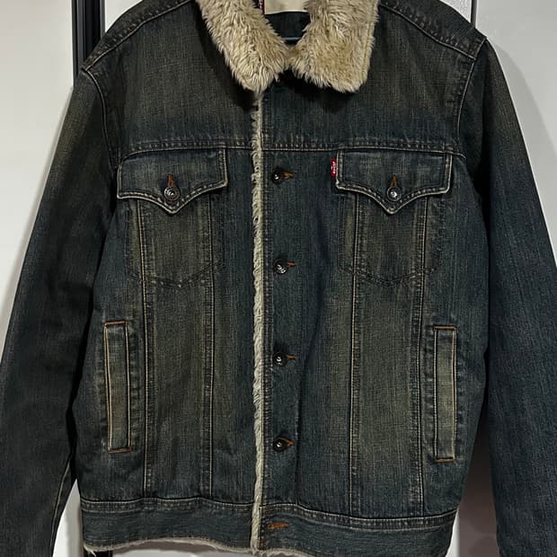 리바이스 데님 쉐르파 트러커 양털 자켓 L