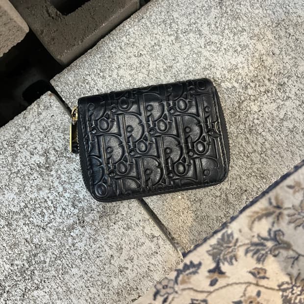 크리스챤 디올 오블리크 가죽 지갑