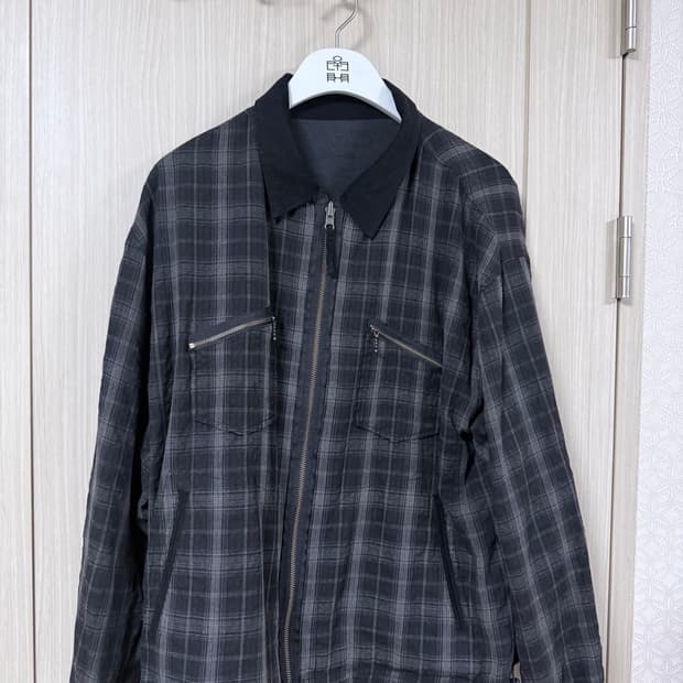 폴리테루 라미 체크 블루종 블랙+블랙체크 3사이즈