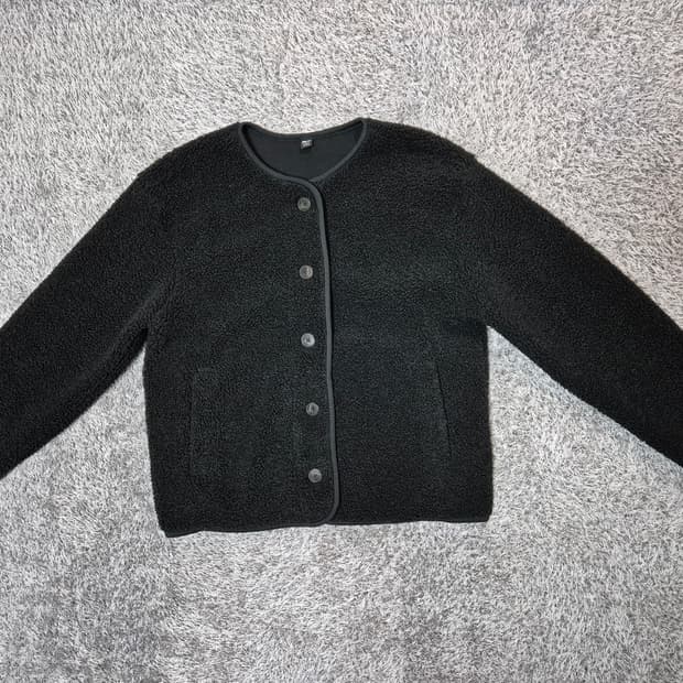 유니클로 여성 뽀글이 기모 플리스 자켓 S