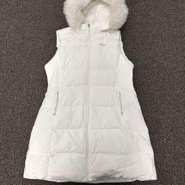 Volvik 볼빅 여성 골프웨어 덕다운 롱패딩 조끼 화이트 100(L)