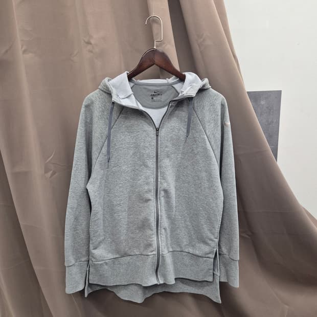 나이키 드라이핏 회색 후드 집업 L