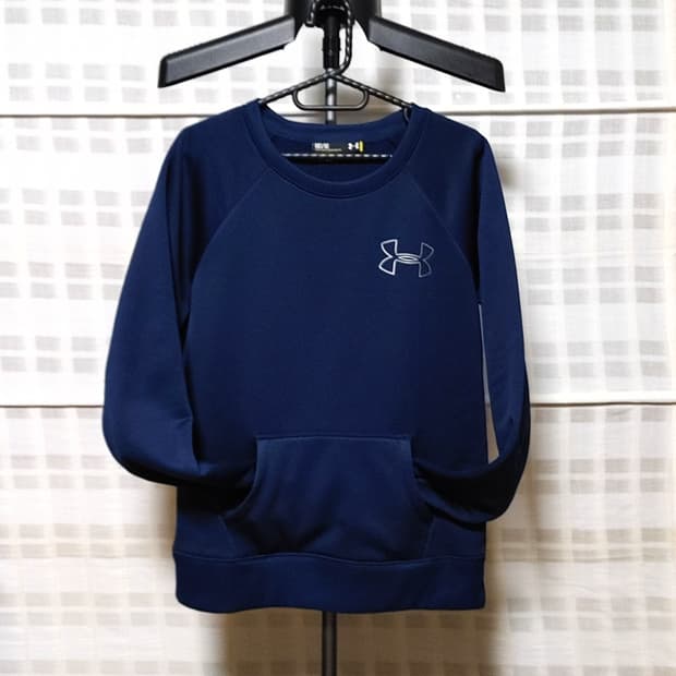 (언더아머) 네이비 기모 맨투맨 티셔츠 M (95)