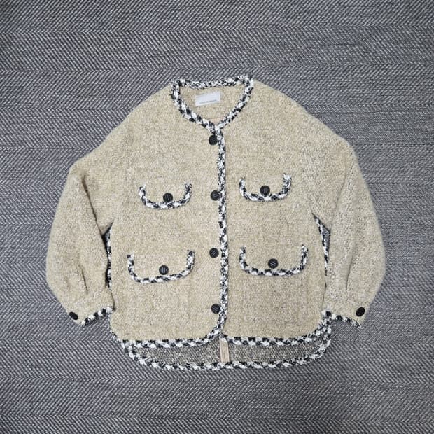 보브 VOICEOFVOICES 플랩포켓 트위드자켓 모94%자켓