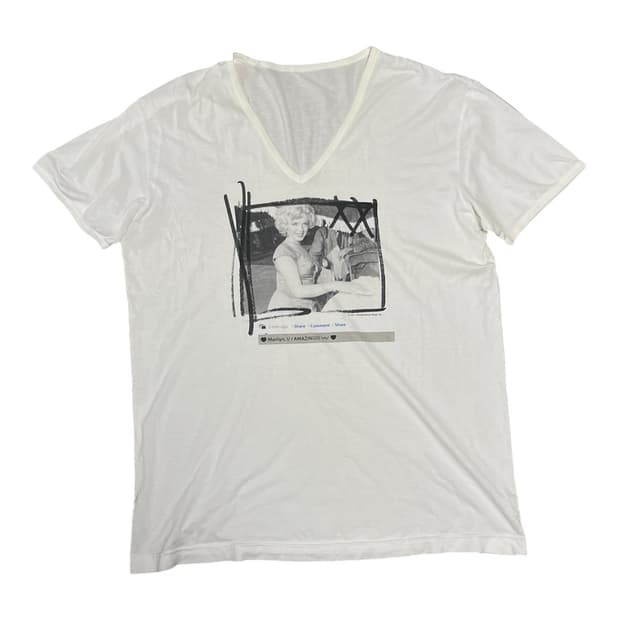 Dolce & Gabbana 마릴린 먼로 브이넥 화이트