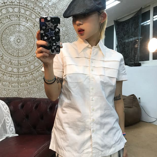 갭 빈티지 턱 디테일 셔츠 