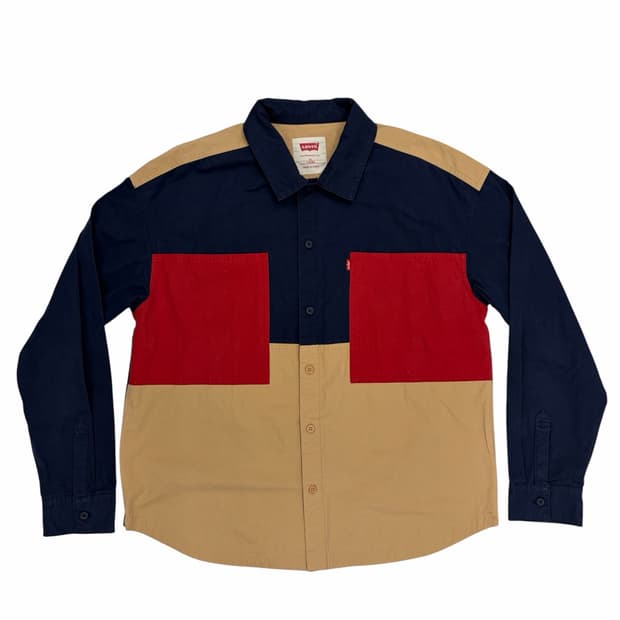 Levis 리바이스 컬러블럭 워크셔츠