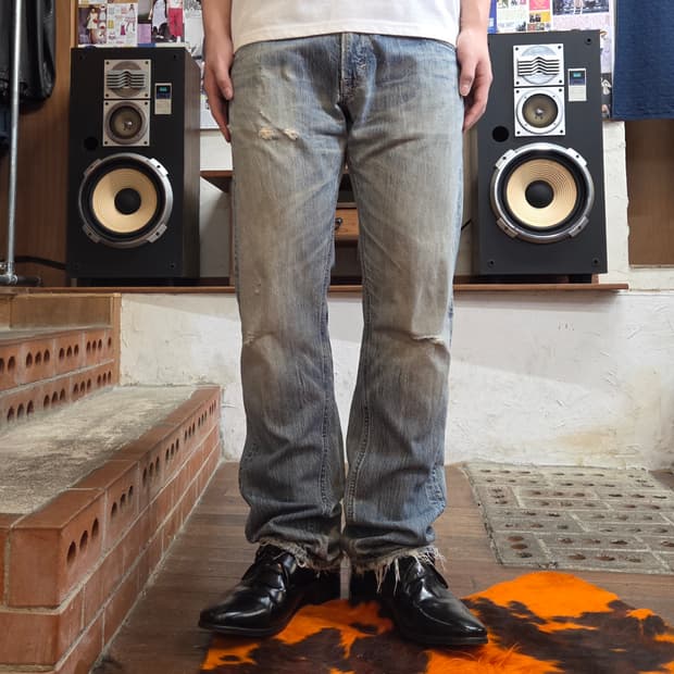 에드윈 JPN 503 블루트립 디스 데미지 데님 팬츠