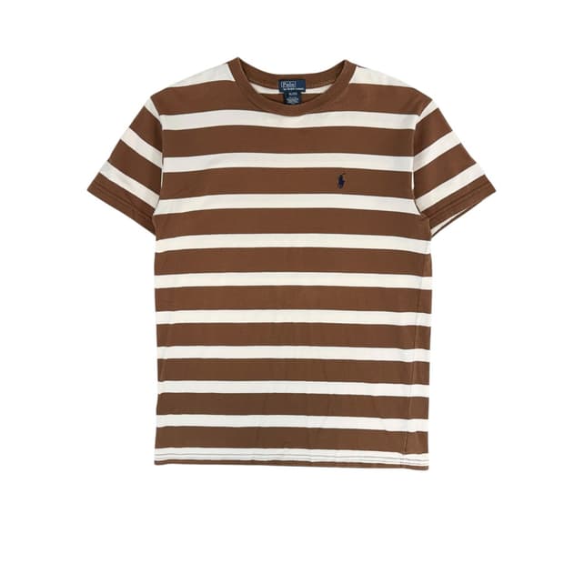 폴로 스트라이프 브라운 boys xl