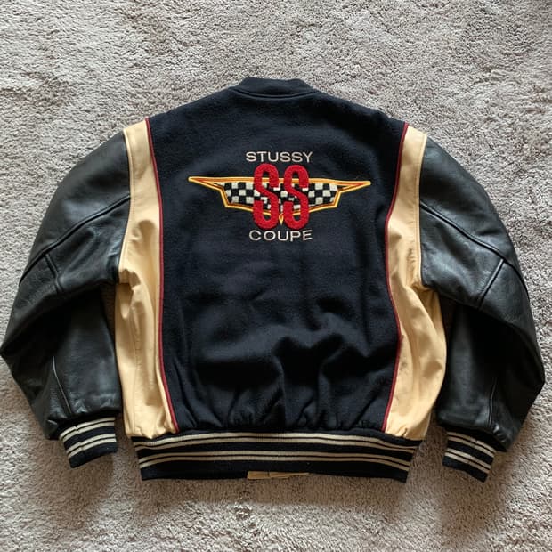 old stussy 스투시 ss coupe 바시티 자켓 L사이즈