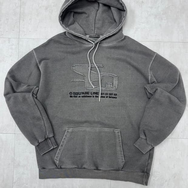 •빈티지 피그먼트 후드티 오버핏