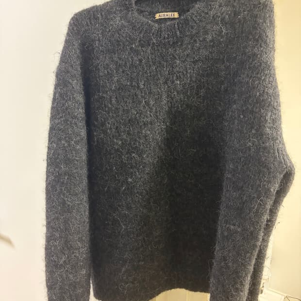 오라리 알파카 니트 3 블랙