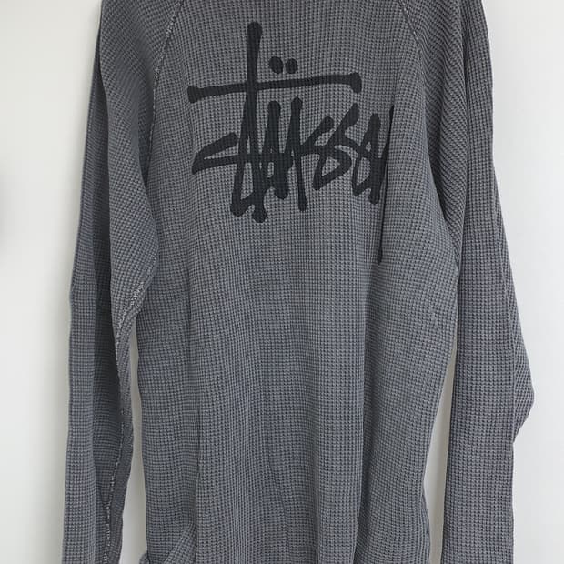 스투시 래글런 써멀 롱슬리브 크루 L