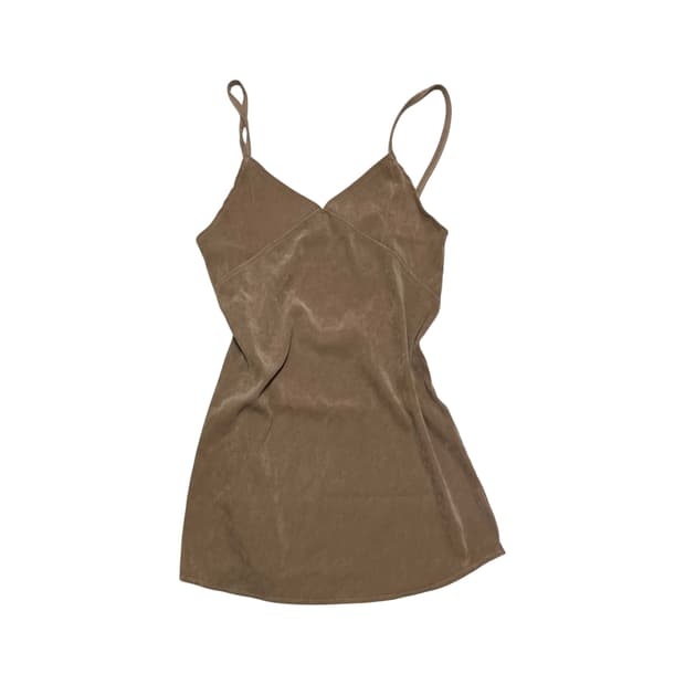 Velvet bustier mini dress_camel