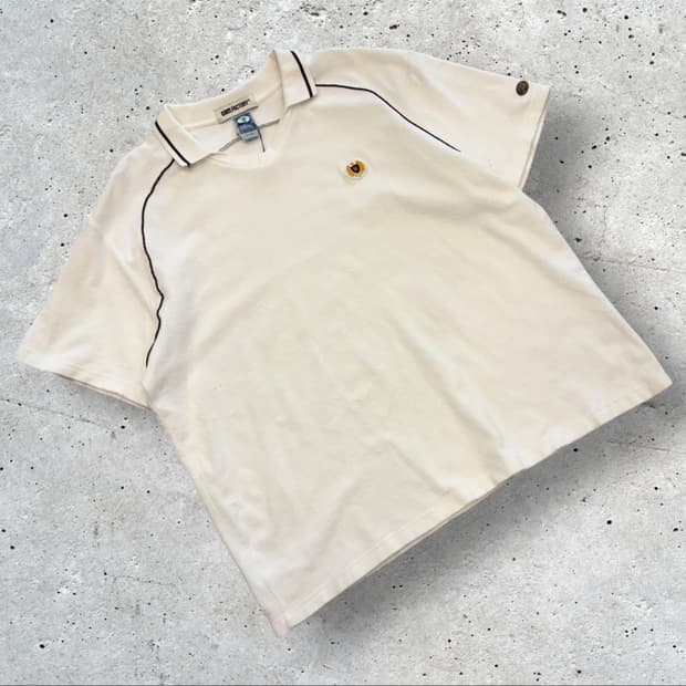 [M] 디스커스 x 오에이엠 팩토리 카라 티셔츠 화이트 C869