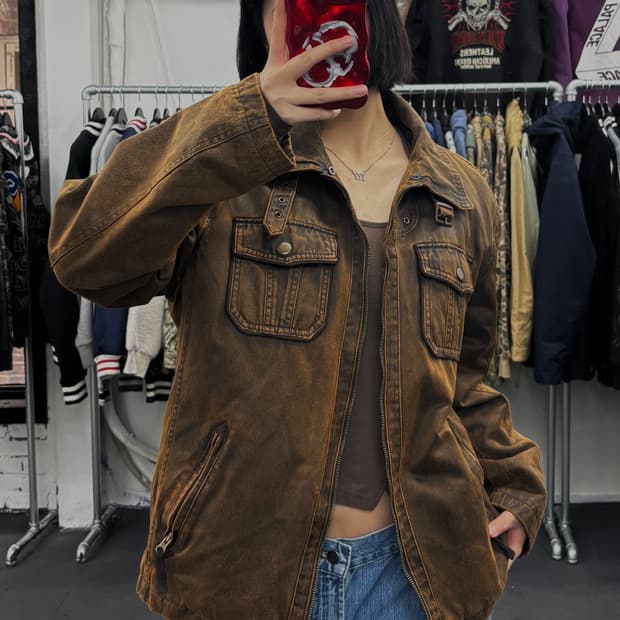 VTG 그런지 코튼 퀼팅 자켓