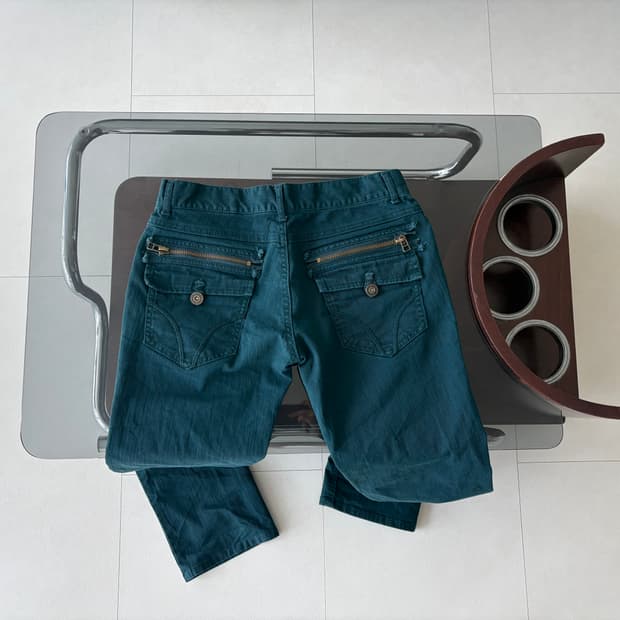 vintage zip-pocket jeans