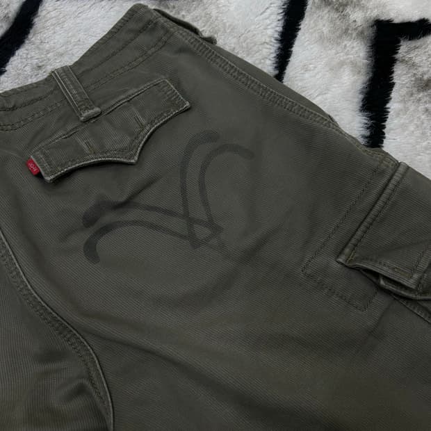 [32]리바이스 헤비코튼 카고팬츠/일본판/옅은카키