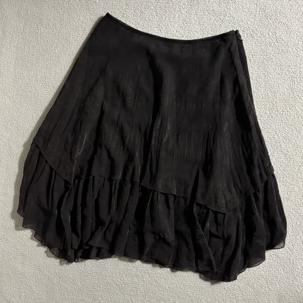 일본빈티지 모리걸 하구미 다크브라운 스커트