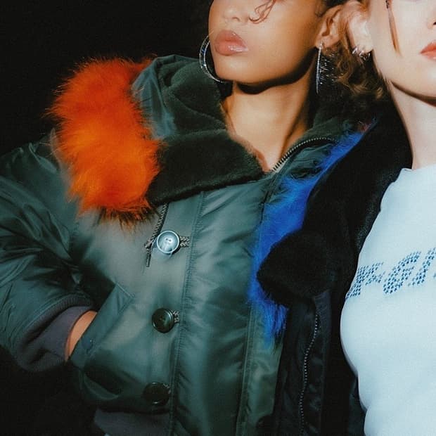 알파인더스트리 x-girl 엑스걸 카키 M