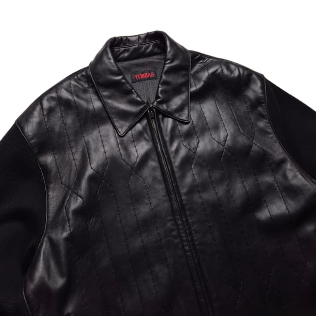 [L] 토라스 리얼레더 니티드 자켓