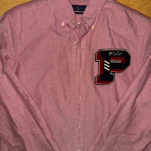 폴로 랄프로렌 와펜 옥스퍼드 셔츠 핑크 M