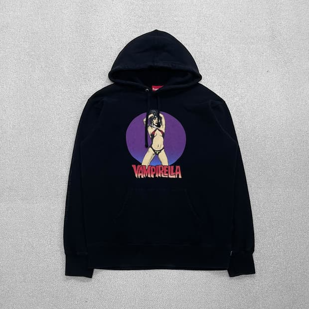 슈프림 Supreme 17ss 뱀피렐라 후드티 블랙