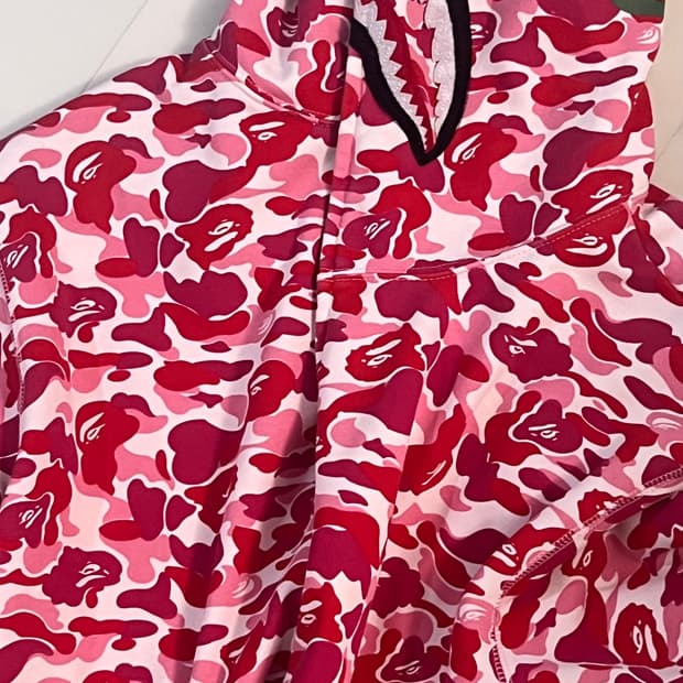 베이프 샤크 후드 핑크