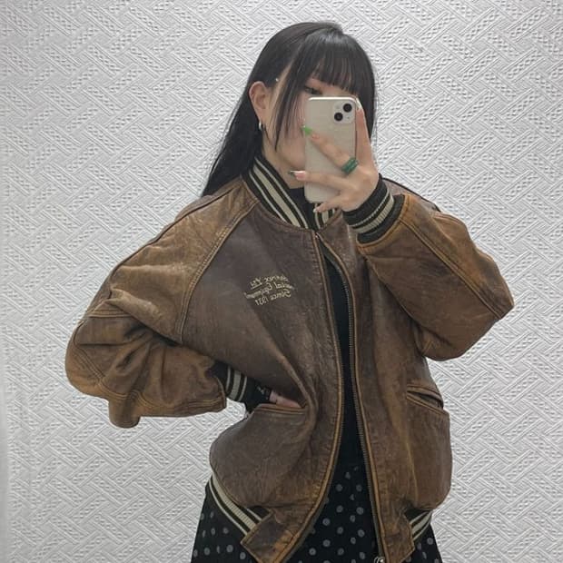 아비렉스 아이콘 올드스쿨 웨스턴 빈티지 가죽자켓 M C09091