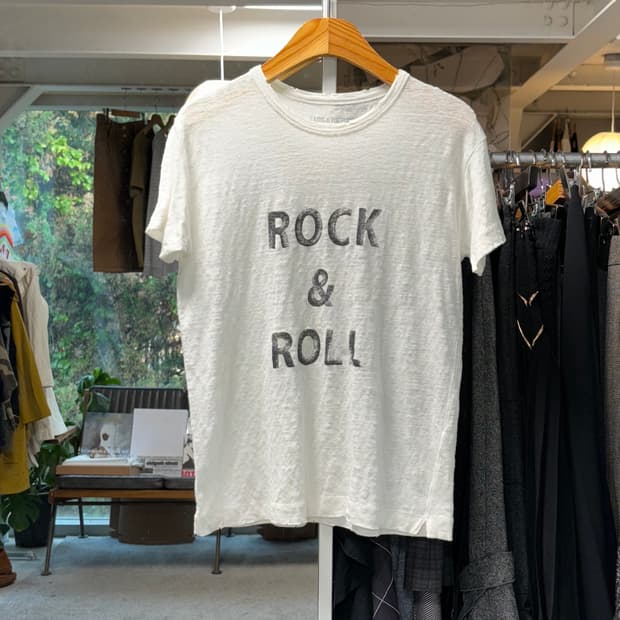 쟈딕앤볼테르 락앤롤 데미지 린넨 티셔츠