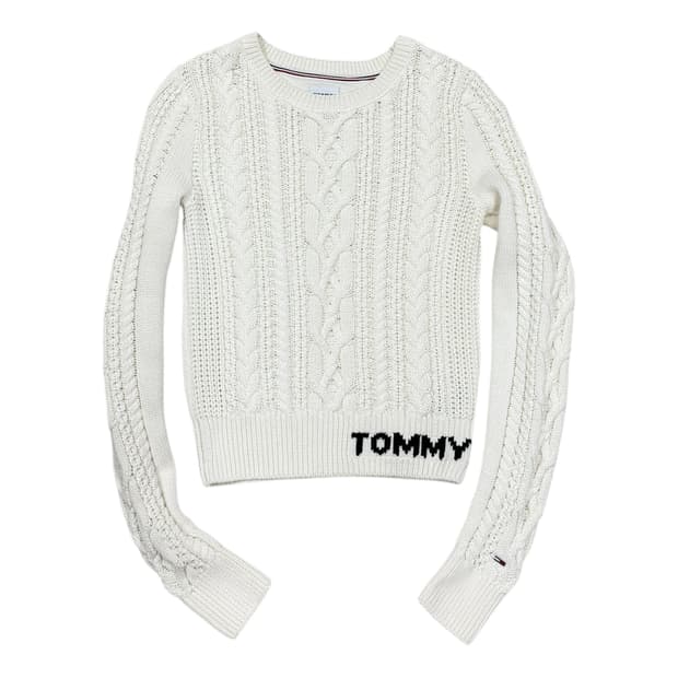 타미힐피거 타미진스 풀오버 케이블 니트 XS