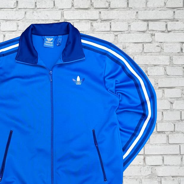 아디다스 파이어버드 블루 빈티지 져지 105