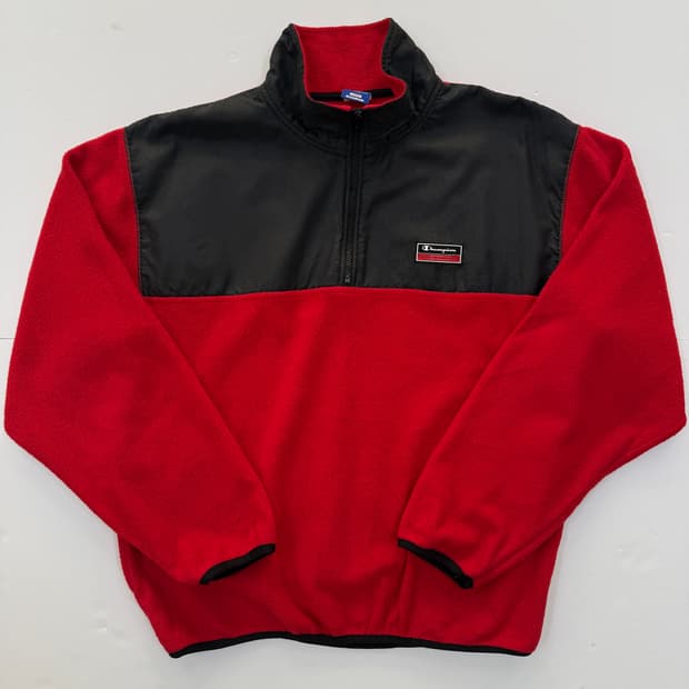 00s Champion 하프집업 플리스 자켓 