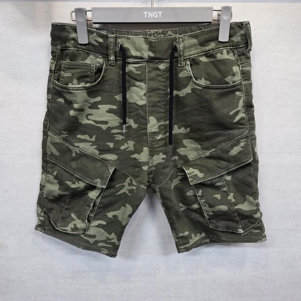자라 밀리터리 카모 카고 반바지 m