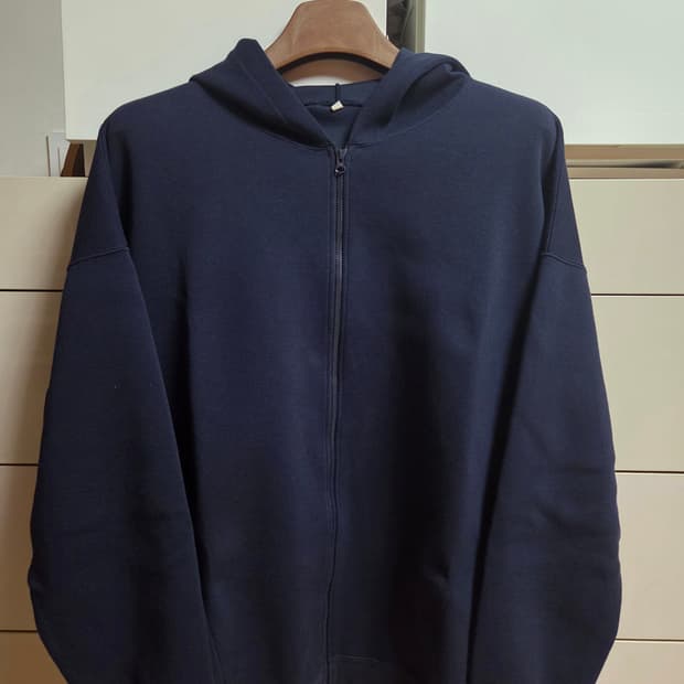 무인양품 무지 LABO 후드집업 네이비 L-XL