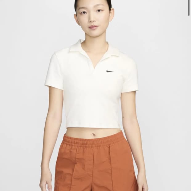 나이키 폴로 크롭 탑 