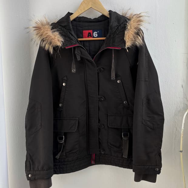 Vintage A6 Fur-Trim Hood Jacket