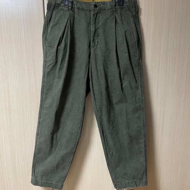 [L] 펜필드 페이디드 앤틸러스 턱 트루저 팬츠 올리브