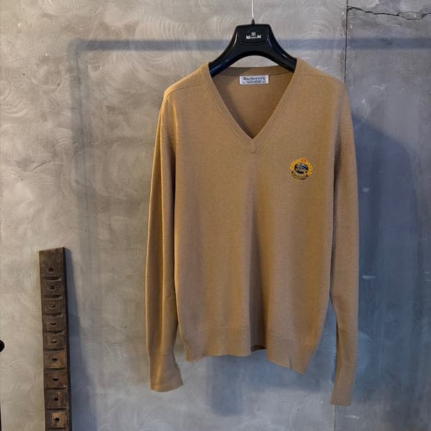 80s 버버리 스코티쉬 램스울 니트 100~105