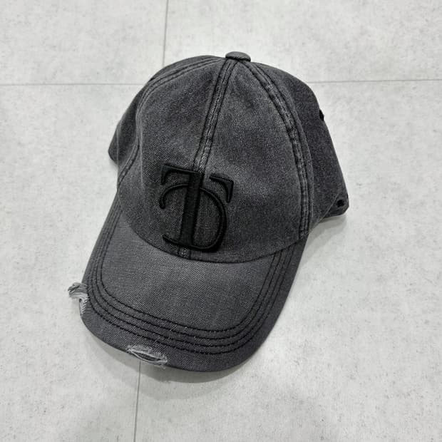 트리밍버드 데미지 볼캡 그레이