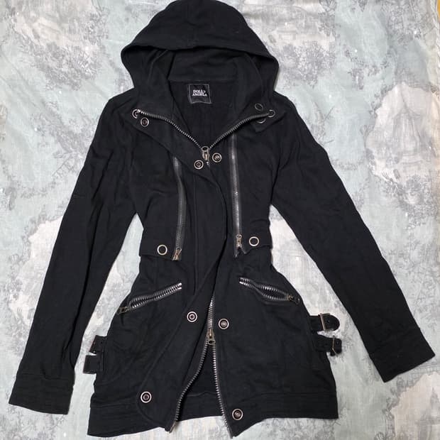 돌리엔젤 펑크 락시크 후드 투웨이 스웻 집업 y2k 오네갸루 d.i.a깔